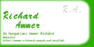 richard ammer business card