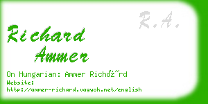 richard ammer business card